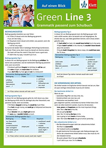 Green Line 3 - Auf einen Blick: Grammatik passend zum Schulbuch - Klappkarte (6 Seiten)