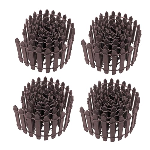 Fjxxxn Mini Wooden Picket Fence for Fairy Garden Dollhouse Decor