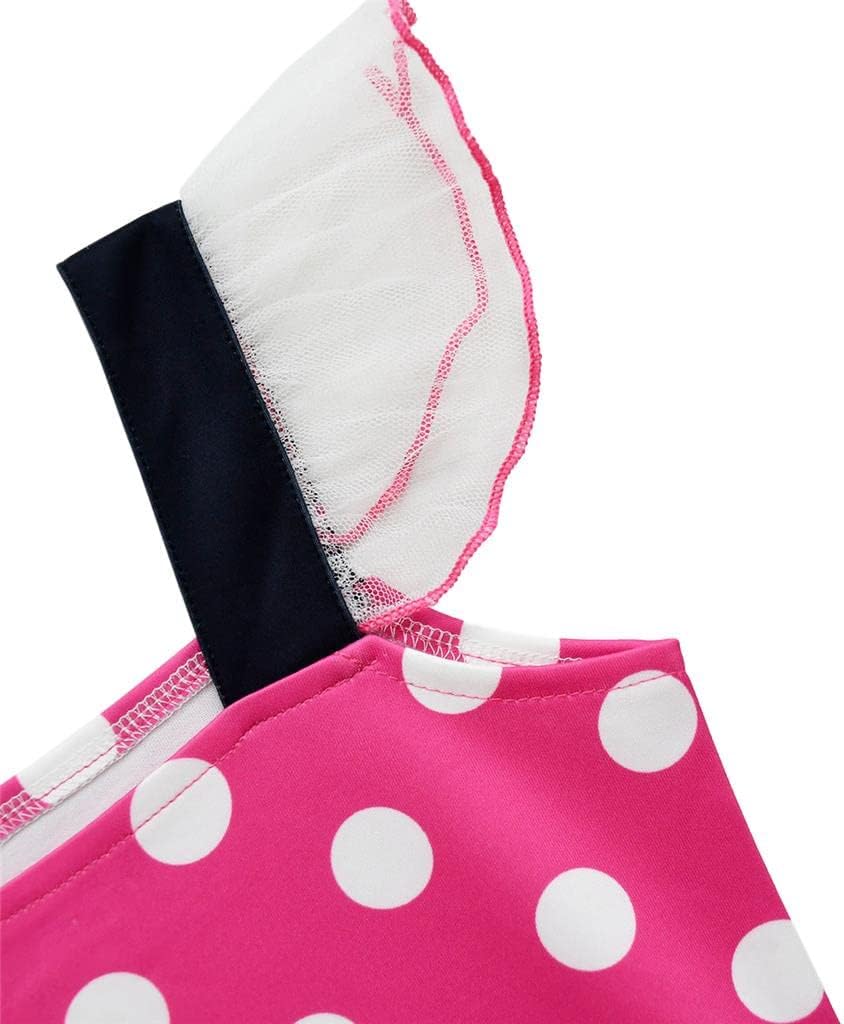 Dressy Daisy Toddler Little Girls Polka Dots Fancy Dress Halloween Costume Birthday Party Outfit with Mouse Ears Hair Hoop