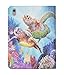 Rotating Case for iPad (A16) 11th/10th Generation 10.9'' inch 2025/2022, Slim PU Leather Folio 360 Degree Rotating Stand TPU Cover with Pencil Holder, Auto Sleep/Wake, Sea Turtles