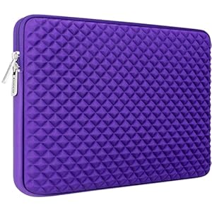 RAINYEAR 11-13 Inch Laptop Sleeve Compatible with 13" Macbook Air M5 M4 M3 M2 M1 Macbook Neo 13.3" & 14" Macbook Pro, 11" Chromebook Notebook Diamond Foam Shock Resistant Padded Case(Purple)