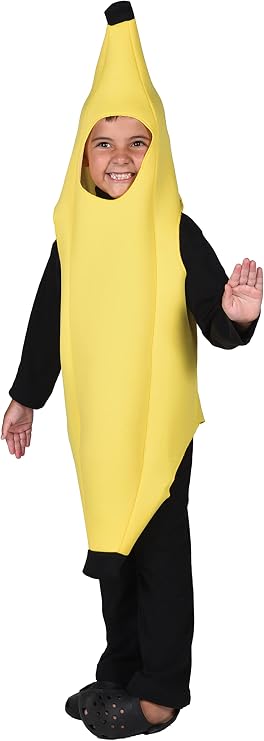 Rasta Imposta Banana Halloween Costume, Child Size 4-6, Ultimate Premium Tropical Fruit Costume, Boys and Girls Size 4-6