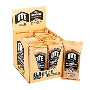 OTE Anytime Protein Bars – Low Calorie Protein Snack with Plant Based Protein – Suitable for Vegetarians – Post Workout Recovery – Box of 16