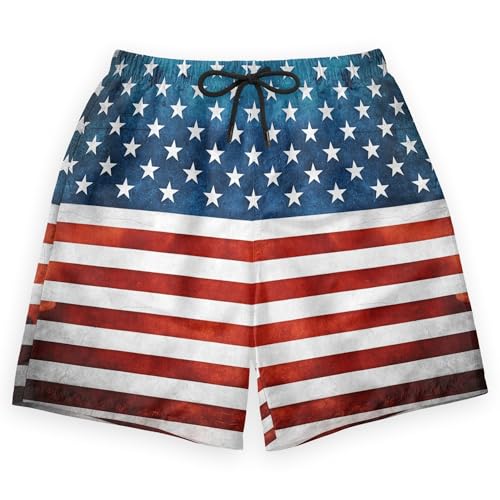 Men's Dissolving Swim Trunks 4th of July Dissolvable Bathing Suit Funny Swim Shorts Gag Prank Gift for Boyfriend