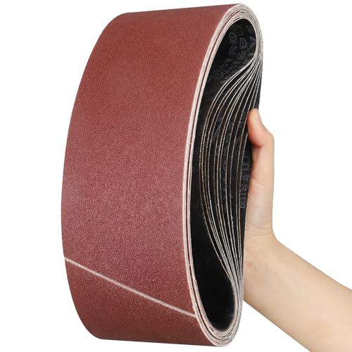 STEBRUAM 12 Stück Schleifband 100X610 Körnung 120