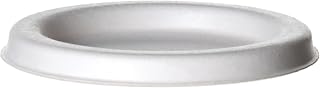 ECO PRODUCTS Compostable 2oz Molded Fiber Portion/Sample Cup Lids, Case of 2500, Vanguard, Disposable Round Food Bowl Lids, White, No PFAS, Tree-free Sugarcane, ASTM Compliant, BPI-Certified
