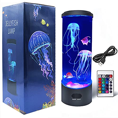 Rantuia Jellyfish Lava Lamp, Jellyfish Lamp With 16 Color Changing Lights, Aquarium Night Light, Suitable For Home Office Room Desktop Decoration With Remote Control #TOP6