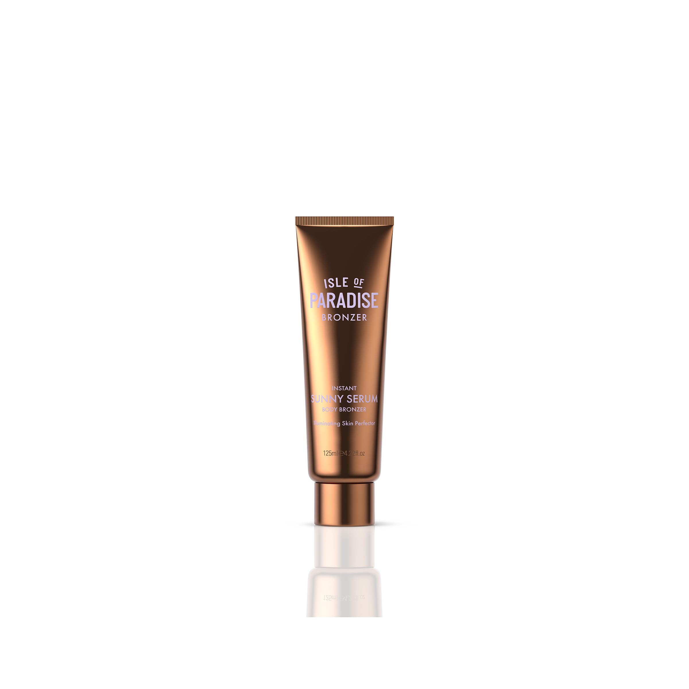 Isle of Paradise Sunny Serum Instant Body Bronzer, Hydrating Illuminating Body Serum with Squalane, Jojoba & Sunflower Oil, Glossy, Transfer-Resistant, Vegan, Cruelty-Free, Golden Hour Glow (125ml)