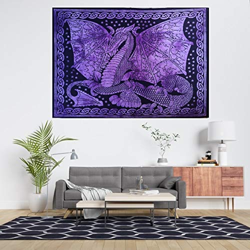 AVA Collections Tapisserie murale vintage Motif dragon 40 x 30 pouces Cover