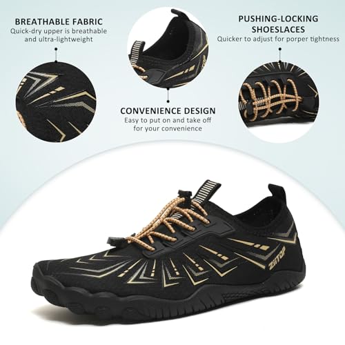 Image of ziitop Water Shoes for Men Women Beach Barefoot Swim Rock Climbing Pool Shoes Socks, Anti-Slip Breathable Quick Dry Lightweight Slip-on, Outdoor Sport Hiking Walking Boating Fishing Diving Surfing