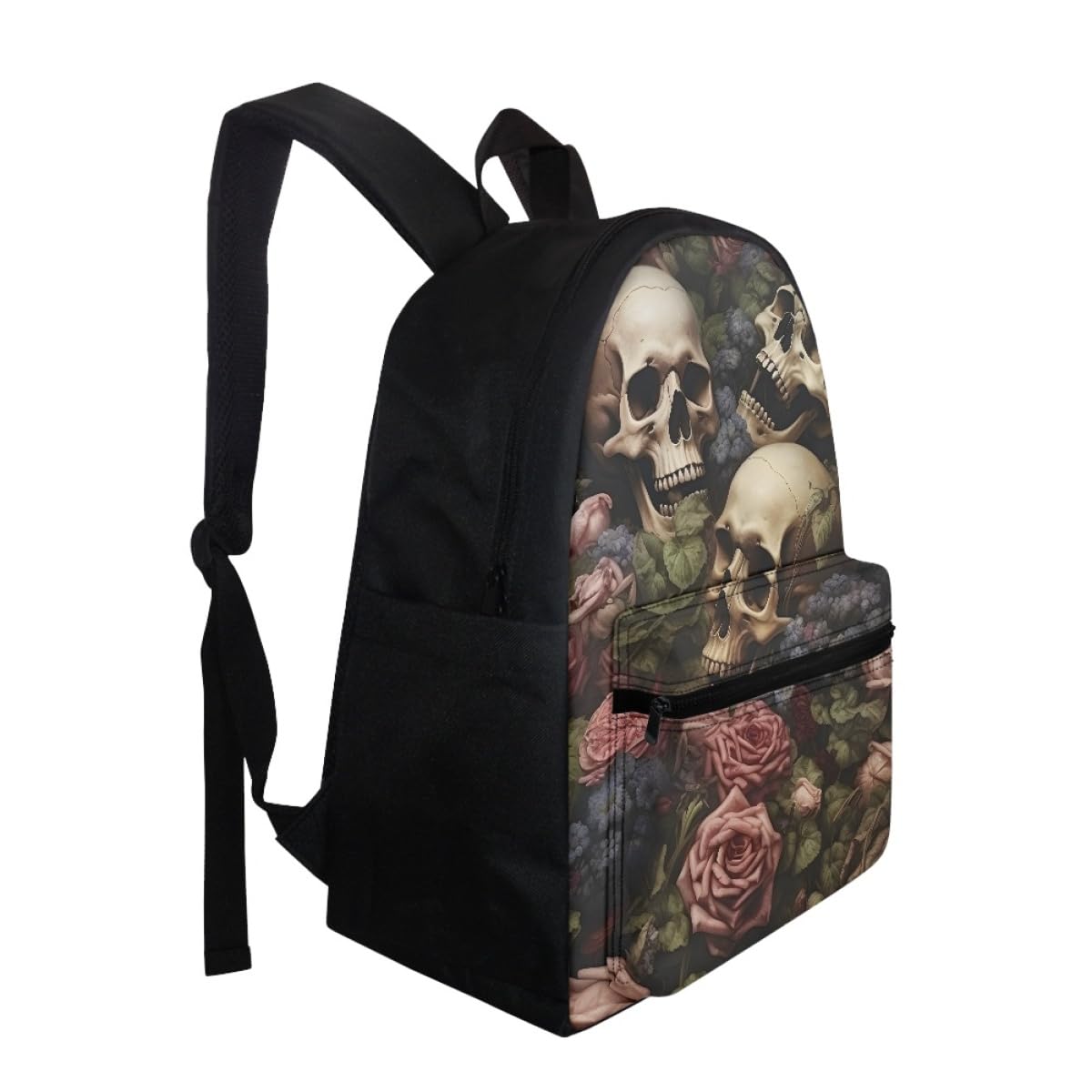GLUDEAR Men Women Skull Metal Floral Backpack Daypack for Outdoor Sport Travel Hiking Camping,Skull 6