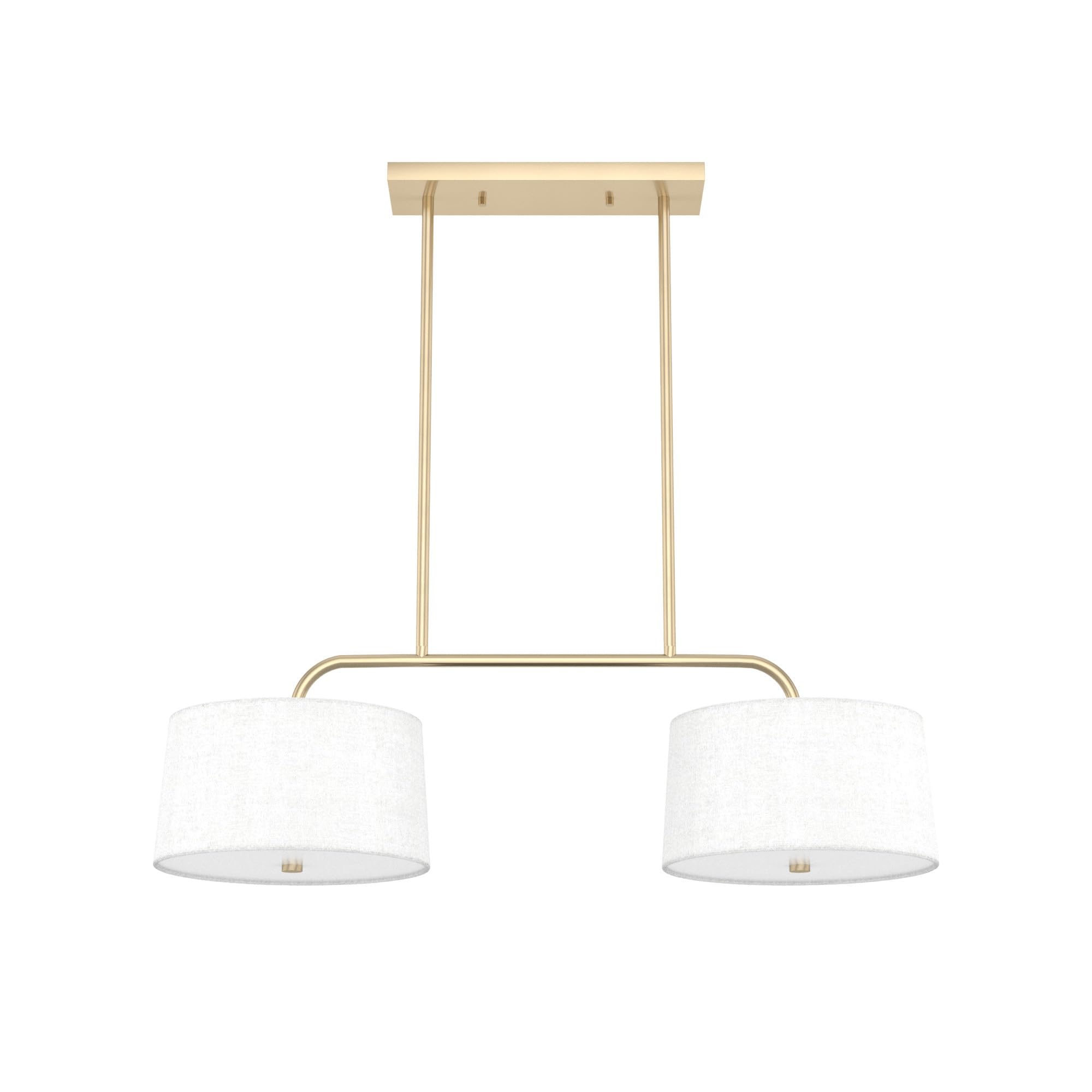 Hunter - Cottage Hill 4-light Alturas Gold, Large Chandelier, Dimmable, Modern Style, Linear Shaped, for Bedrooms, Kitchens, Dining, Living Rooms - 19895