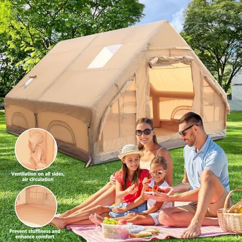 Carpa inflable para camping 4 estaciones 8 personas 420D miniatura 2