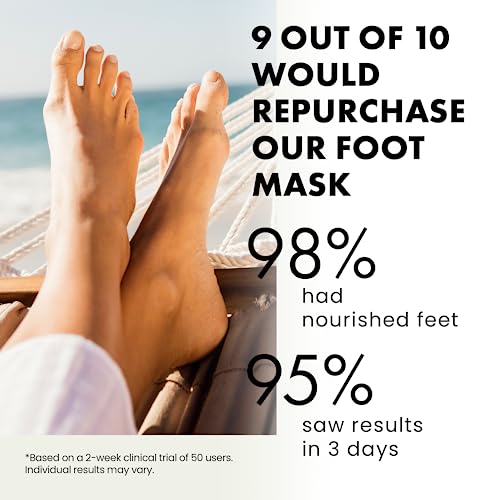 Exfoliating Foot Peel Mask for Soft Baby Feet - 1 Pair Exfoliating Foot Mask Socks - Repairs Rough Heels, Removes Dry and Dead Skin - Moisturising Foot Peeling Mask for Hard Skin, Callus, Cracked Heel