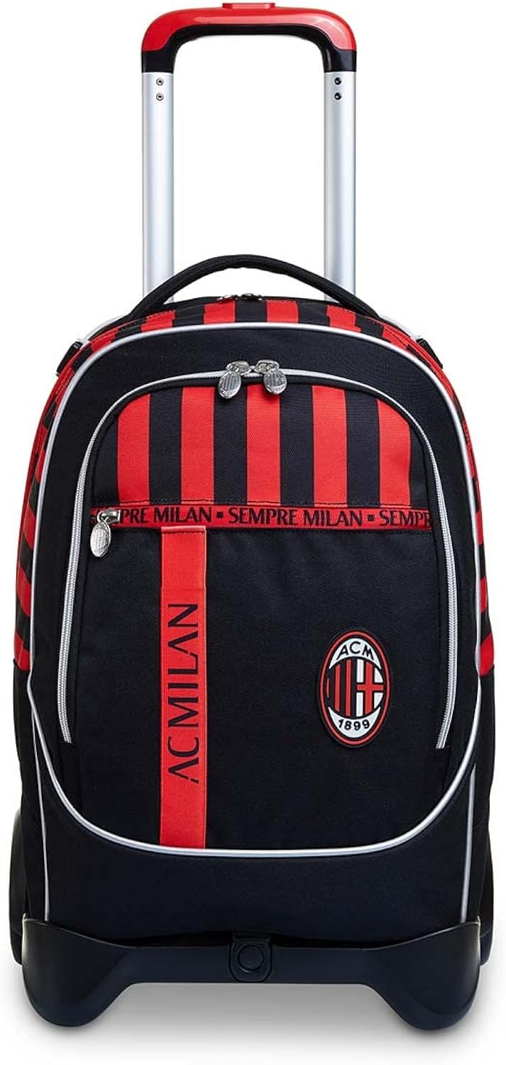 Milan Trolley Jack 2wd, Zaino Unisex - Bambini e ragazzi, Nero (Nero - Rosso), Taglia Unica Milan Trolley Jack 2wd, Zaino Unisex - Bambini e ragazzi, Nero (Nero - Rosso), Taglia Unica