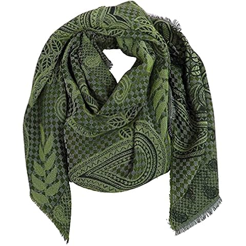 Wool Scarf Unisex Scarf XXL Oversize Elegant Light Fine Thin with Paisley Pattern Cover