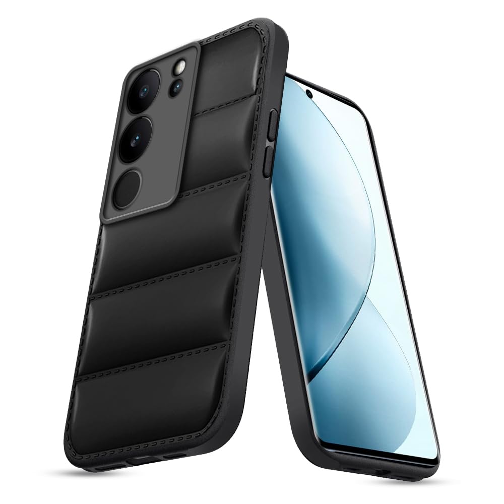 KARWAN® Puffer Edition Silicone Case Cover for Vivo V29 | Scratch Resistance Mobile Cover, Camera Protection | Black (B0CVB95RCN) Amazon Price History, Amazon Price Tracker