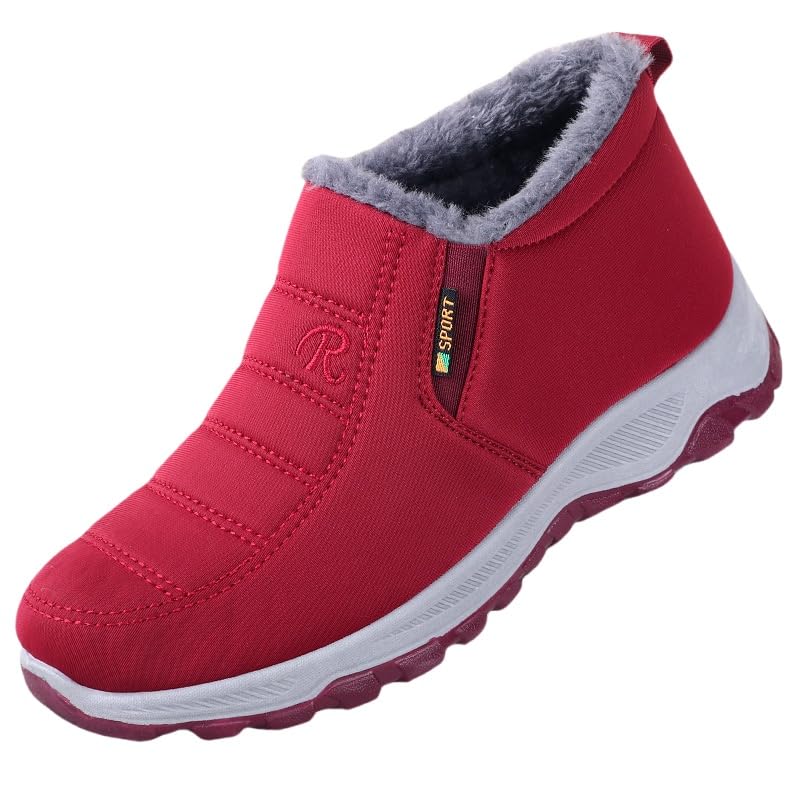 Winter Women's Fleece-Lined Thick Shoes for Casual wear, Comfortable and Warm Women's Cotton Shoes