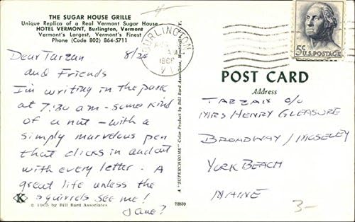 Miniatura 2 de The Sugar House Grille Burlington, Vermont VT Original Vintage Postcard