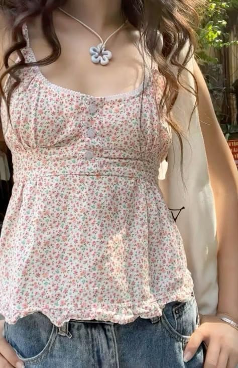 Women Y2K Fairy Grunge Camisole 2000s Aesthetic Spaghetti Strap Ruffle Hem Milkmaid Top Summer Cami Crop Tank Top - Image 4