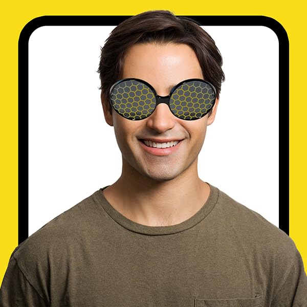 Bee Fly Sunglasses, Bumble Bee Accessory for Kids and Adults, Fun Oversized Bug-Inspired Glasses2