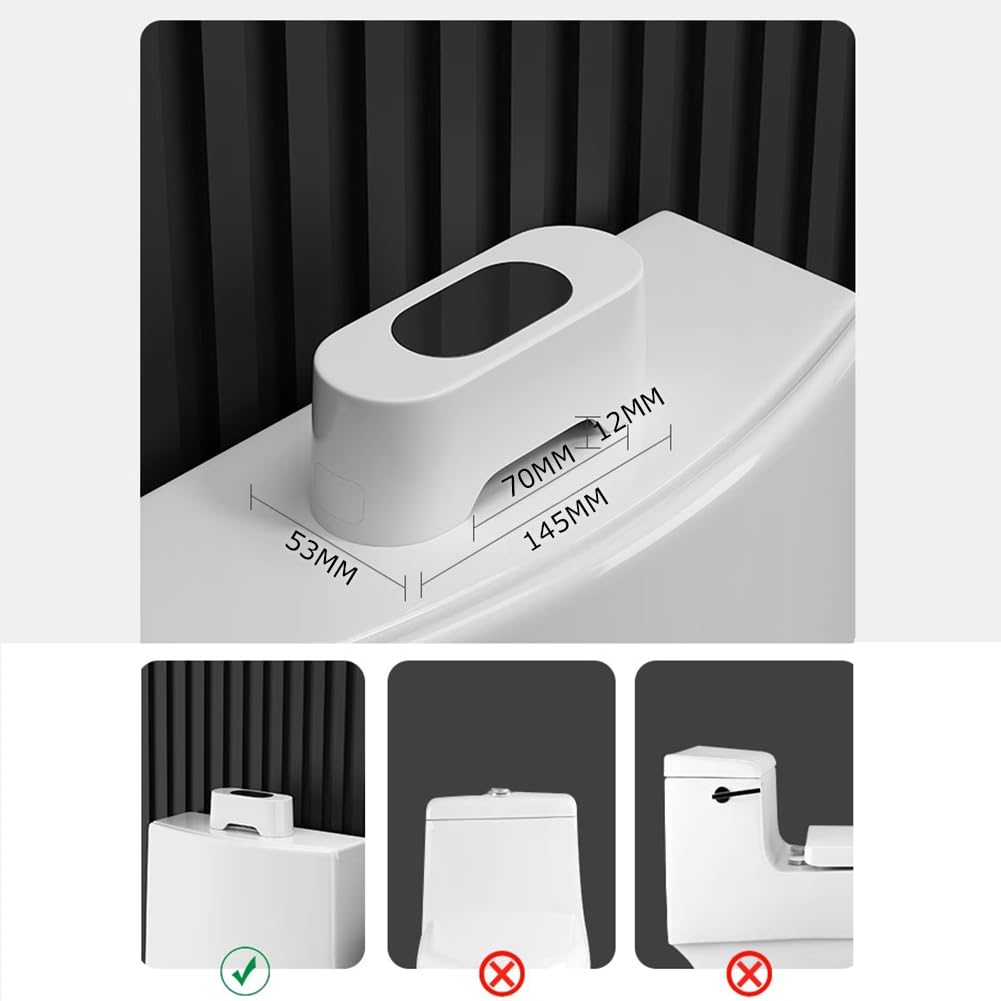 Sensor Automático De Inodoro Flusher, Sensor De Descarga De Inodoro Sin Toque, Sensor De Descarga De Inodoro Inteligente con Descarga De Infrarrojos Externos