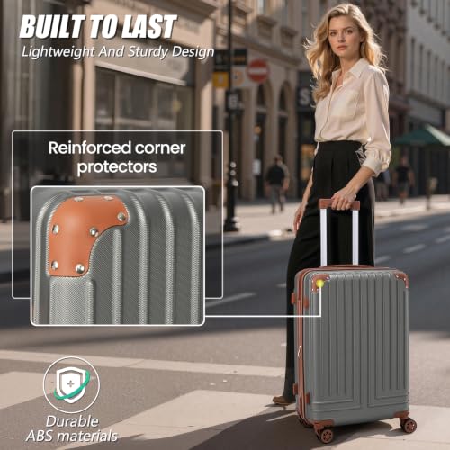 Image of KUNEL Luggage Sets 5 Piece, Hardshell Expandable Suitcase, 20 /24 /28inch