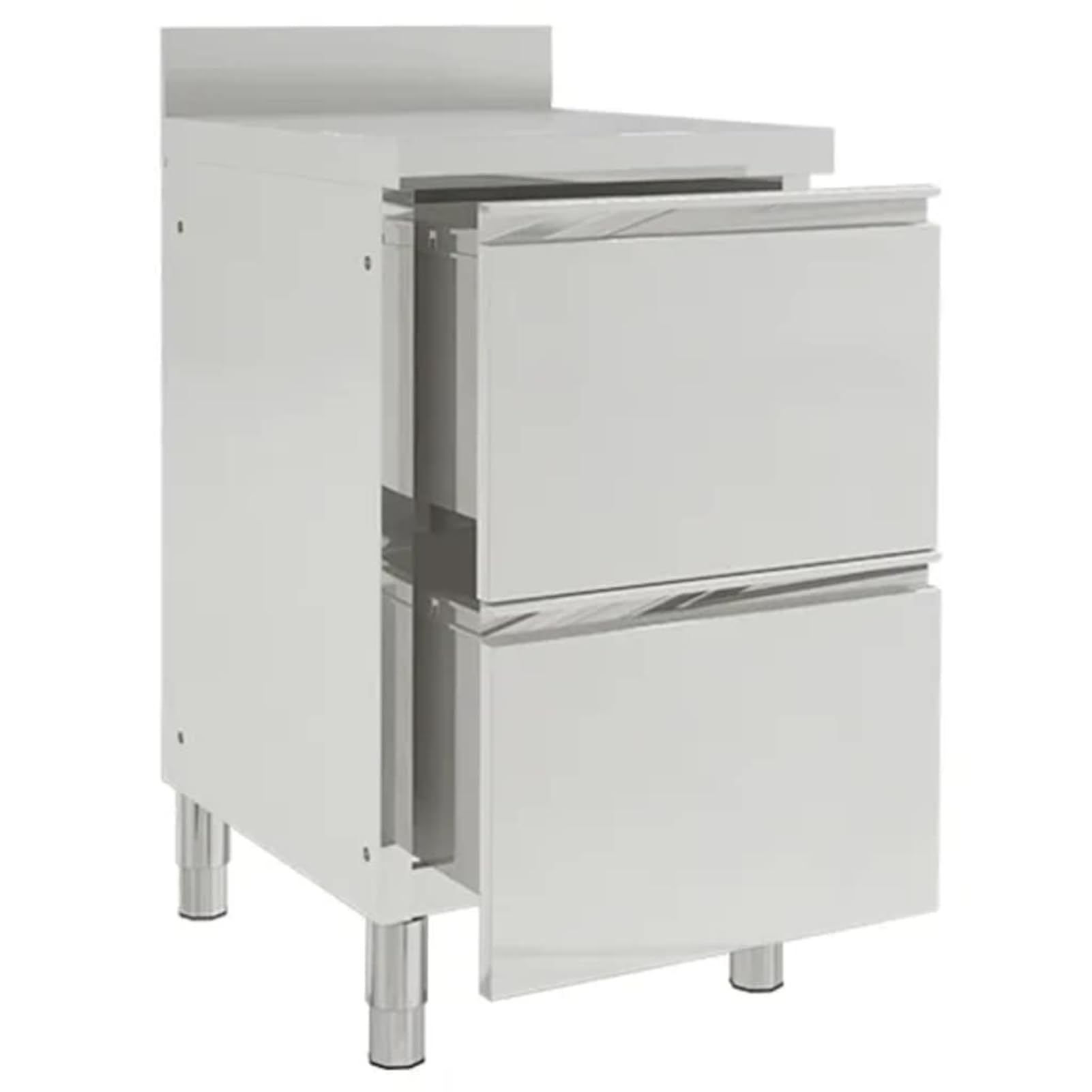 Edelstahl-Küchenschrank mit Schubladen, Silber, 50x60x95-96cm, für Küche und Gastronomie 3081934