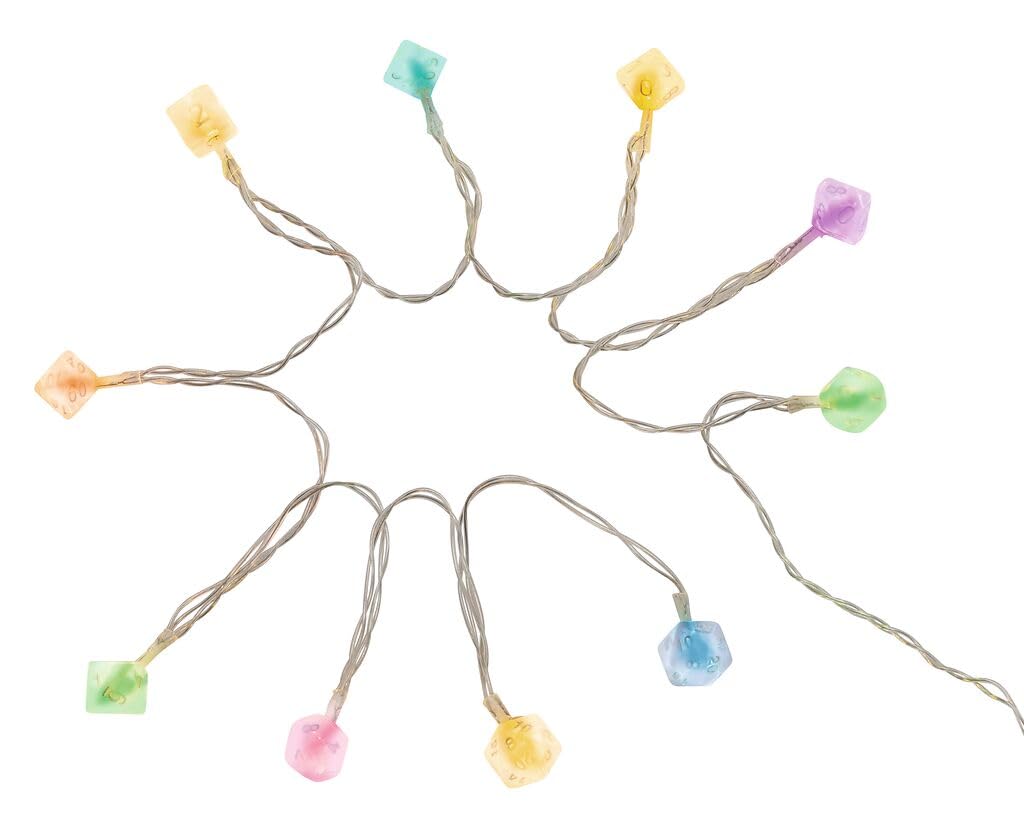 Moses. Let's Play Cube Fairy Lights - LED Fairy Lights with Colourful Cubes, Soft Colour Changing, Timer Function, Battery Compartment with Decorative Case