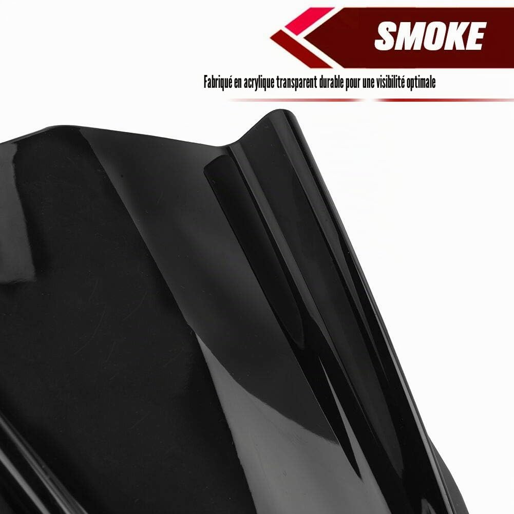 Pare-Brise Avant de Moto Écran de Protection Pare-Brise pour Y-amaha MT 125 MT 125 MT-125 2015 2016 2017 2018 2019 Déflecteur d'air Moto (Fumée)