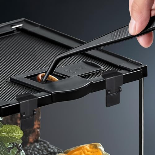 Image of TEHAUX 6-Pack Reptile Tank Lid Clips Black - Escape-Proof Lock Buckles for 20-40 Gallon Turtle & Snake Terrarium Screen Cover, Snap- Latches for Glass Aquarium Habitat Security