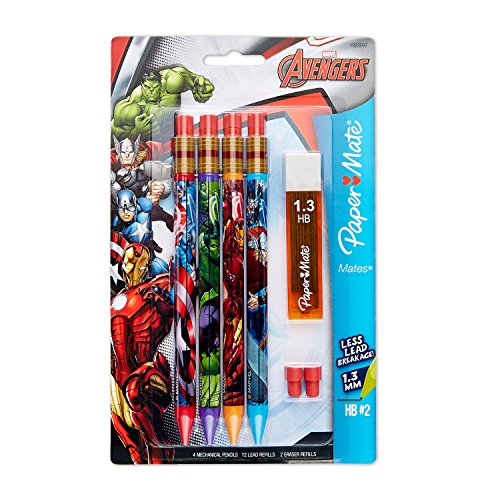 Paper Mate Mates Mechanical Pencil with Lead, Marvel, 4 Count