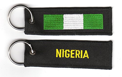 Preisvergleich Produktbild Schlüsselanhänger Nigeria Anhänger Fahne Flagge FLAGGENMAE®