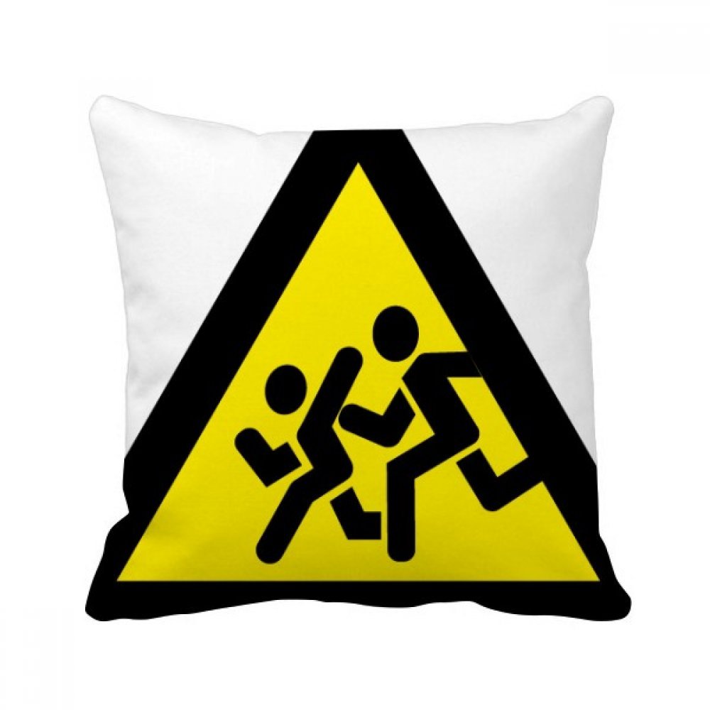 Coussin triangle jaune noir 40x40 cm avec insert décoratif pour canapé salon