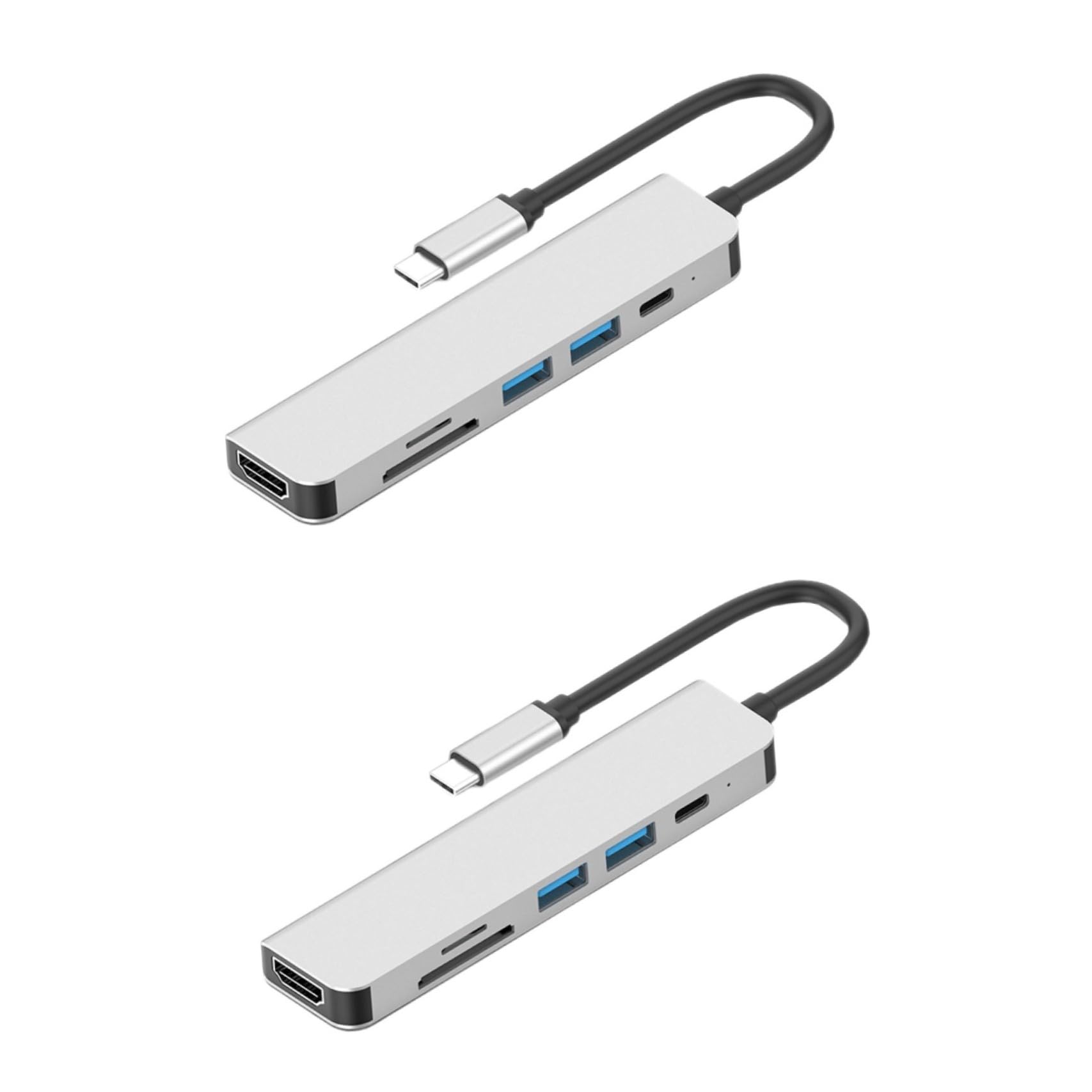 BESTonZON Lector De Tarjetas SD 4K De Aleación De Aluminio USB con Estación De Acoplamiento 2 Uds