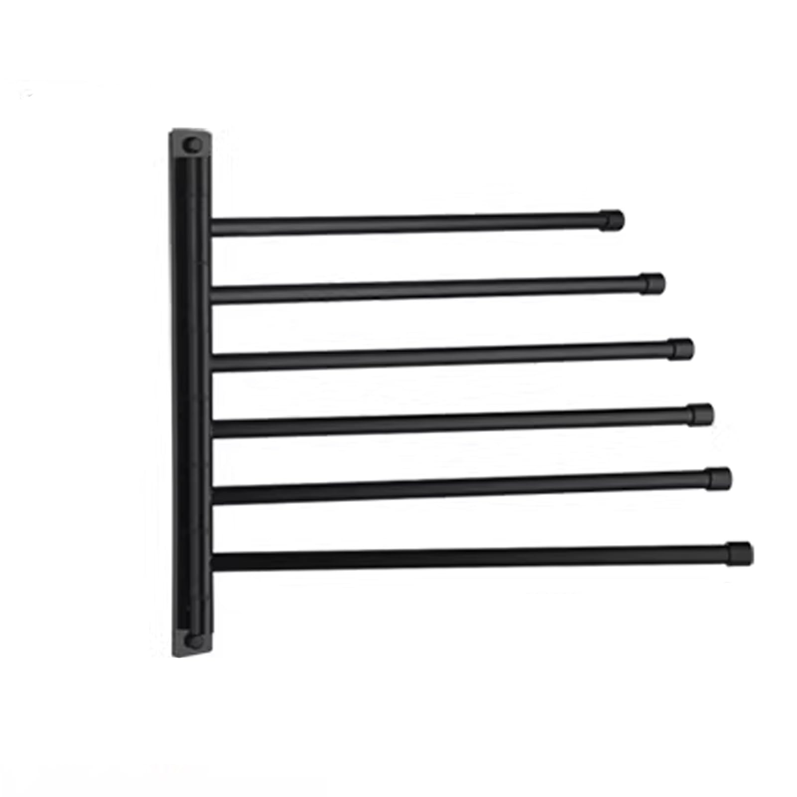 JRUIA Modern Style Black Bathroom Towel Rack, Stainless Steel Wall Shelf for The Bathroom, Bathroom Accessory Towel Rack Set,B