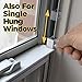 Window Locks, 10 Pack for Vertical and Horizontal Windows, Adjustable Aluminum Stoppers, Window Security, No-Drill Install, Requires 28-36mm Clearance