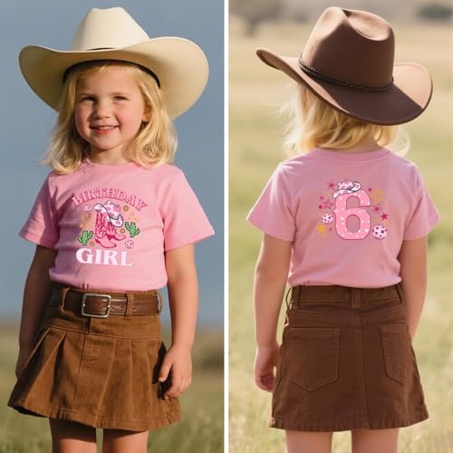 Cowgirl Birthday Girl Toddler Shirt 2-6 Year Country Birthday Tee Cowgirl Bday Tshirt2