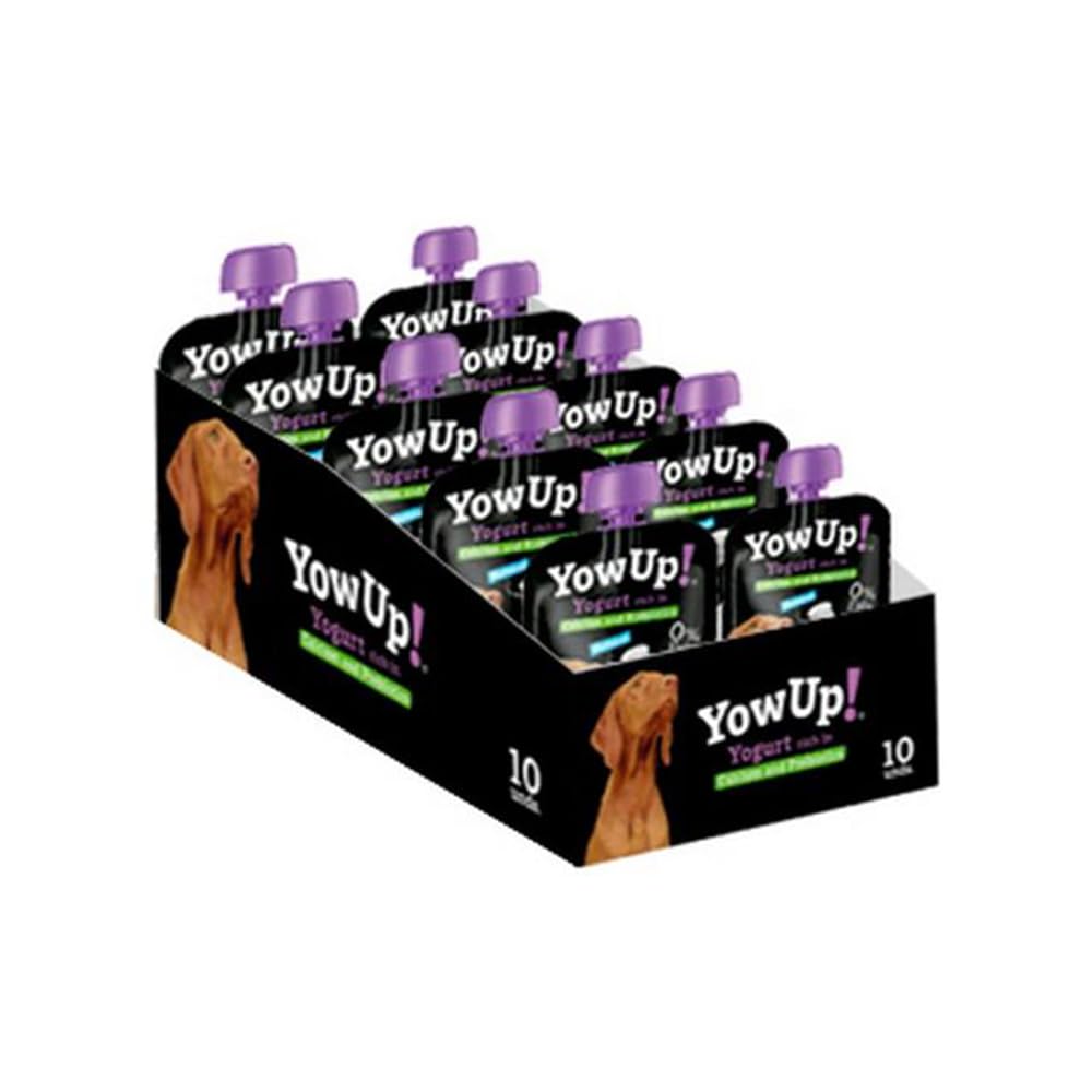 Yogur para Perro YowUp! con Prebióticos | Snack Funcional Saludable | Sin Lactosa, Bajo en Grasa | Pack 10x115g | Chuches Naturales Digestivas