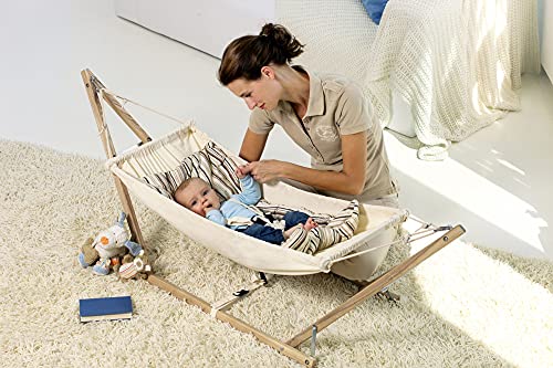 Amazonas Koala Baby Hangmatset, Hangmat en Frame, 161 x 45 x 55 cm, 0-9 Maanden tot 15 kg, Beige - Afbeelding 8