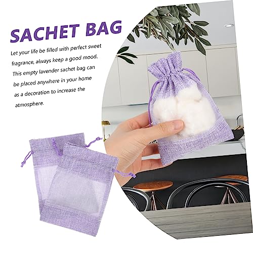 10 bolsas sachet de lavanda de organza vacías miniatura 4
