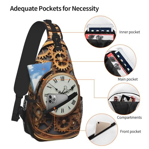Mochila de hombro Rusty Steampunk para viaje y senderismo miniatura 5
