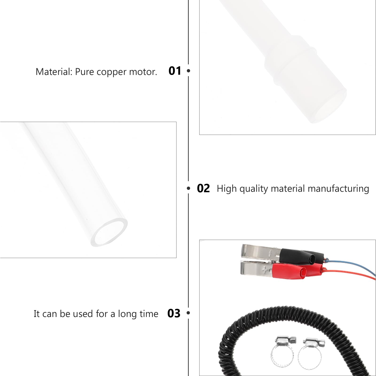 Zerodeko Pompa Elettrica di Travaso Olio 12v 60w in Rame Autentico Nera