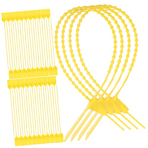 Tofficu Self-Locking Security Seals Ties 100pcs Tamper Seals for Signage Locks Heavy -time Use