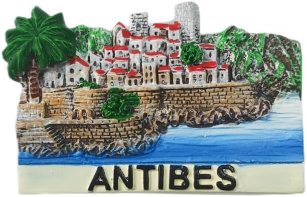 Antibes France 3D Fridge Magnet Souvenir Gift,Resin Handmade Antibes Refrigerator Magnet Home & Kitchen Decoration Collection