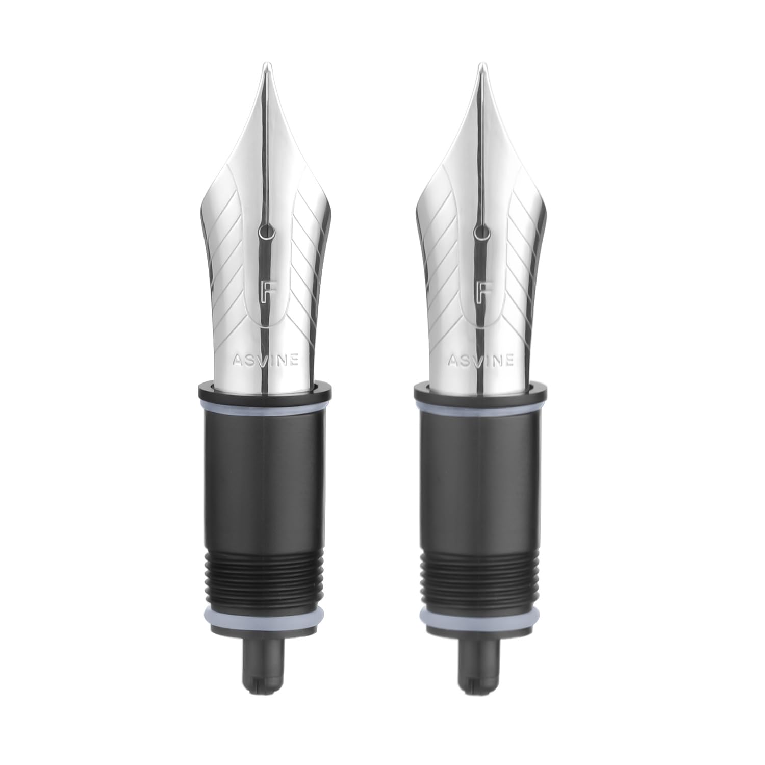 Set of 2 Number 8 Fountain Pen Replacement Fine Nibs - Compatible with C2000 and C80- Silver
