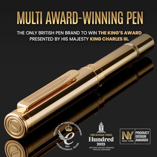 Scriveiner EDC-GOLD-RB-G-IP Heavy Gold Rollerball Pen, Award Winning Luxury Pocket Pen thumb #1
