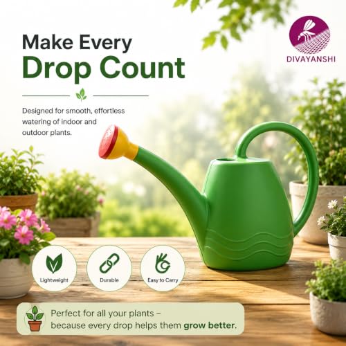 Image of Divayanshi Premium 2L /5L Watering Can for Plants - Long Spout, Leak-Proof Design | Garden Water Can for Indoor & Outdoor Plants, Flower Watering Pot, Gardening Sprayer & Water Dispenser (2l)