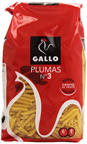 Pasta Gallo plumas N3 500gr 1unidad - , Pack de 6