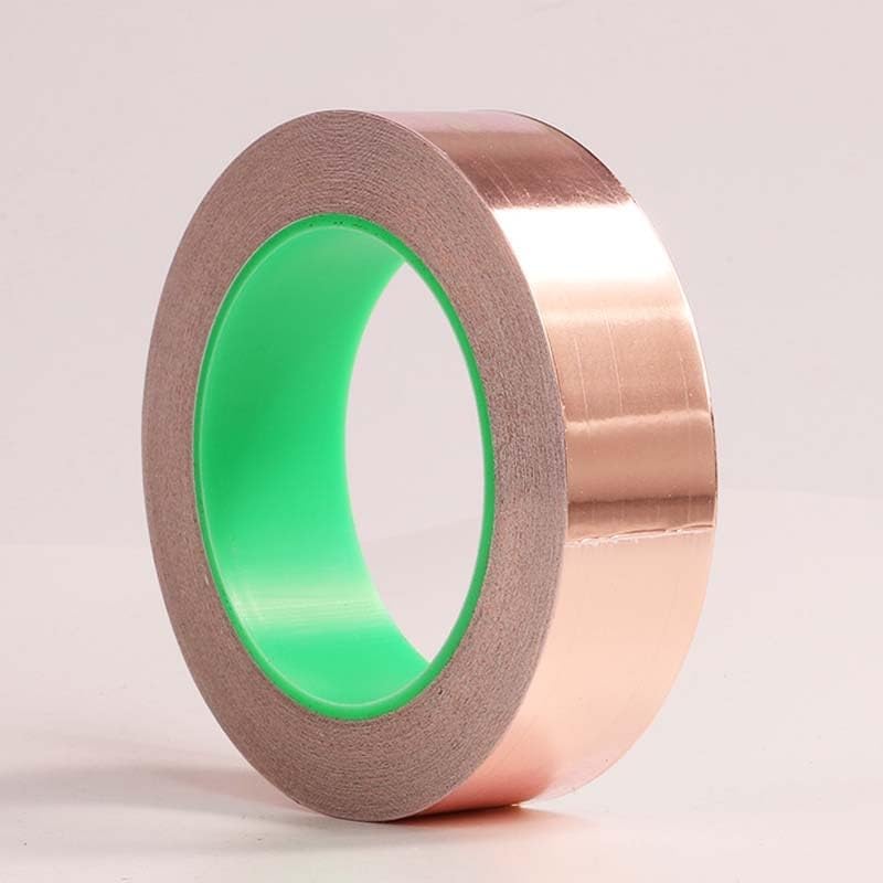 Miniatura 5 de INFRI Cinta de lámina de cobre de 65.6 ft, máscara de guitarra eléctrica, protección electromagnética EMI, resistente al calor, cinta de lámina de